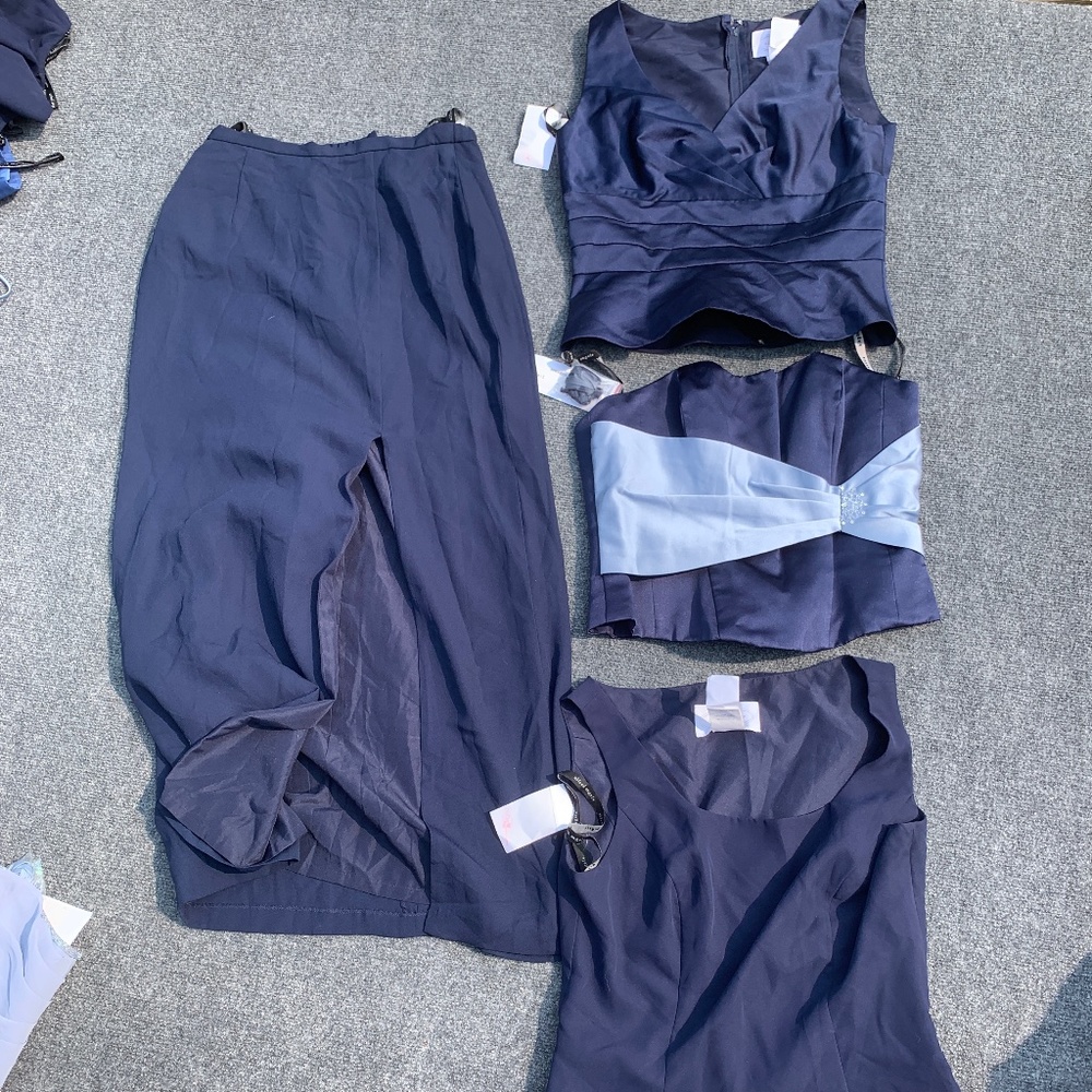 New 4 piece lot of Alfred Angelo navy formal bridesmaid size 14